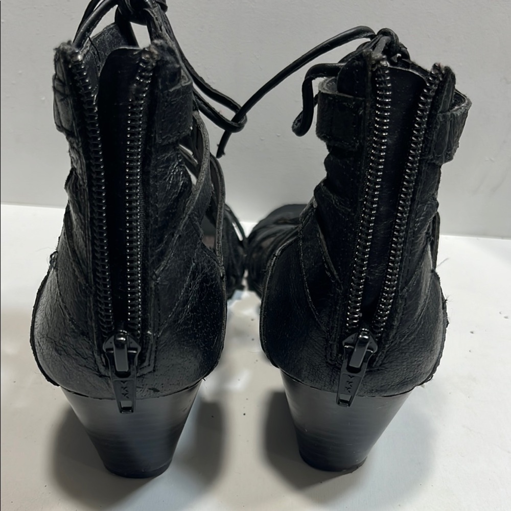 Black Strappy Women's Sandals - Picture 8 of 8
